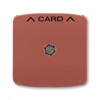 3559A-A00700 R2  Kryt spínače kartového, s čirým průzorem, s potiskem, vřesová červená